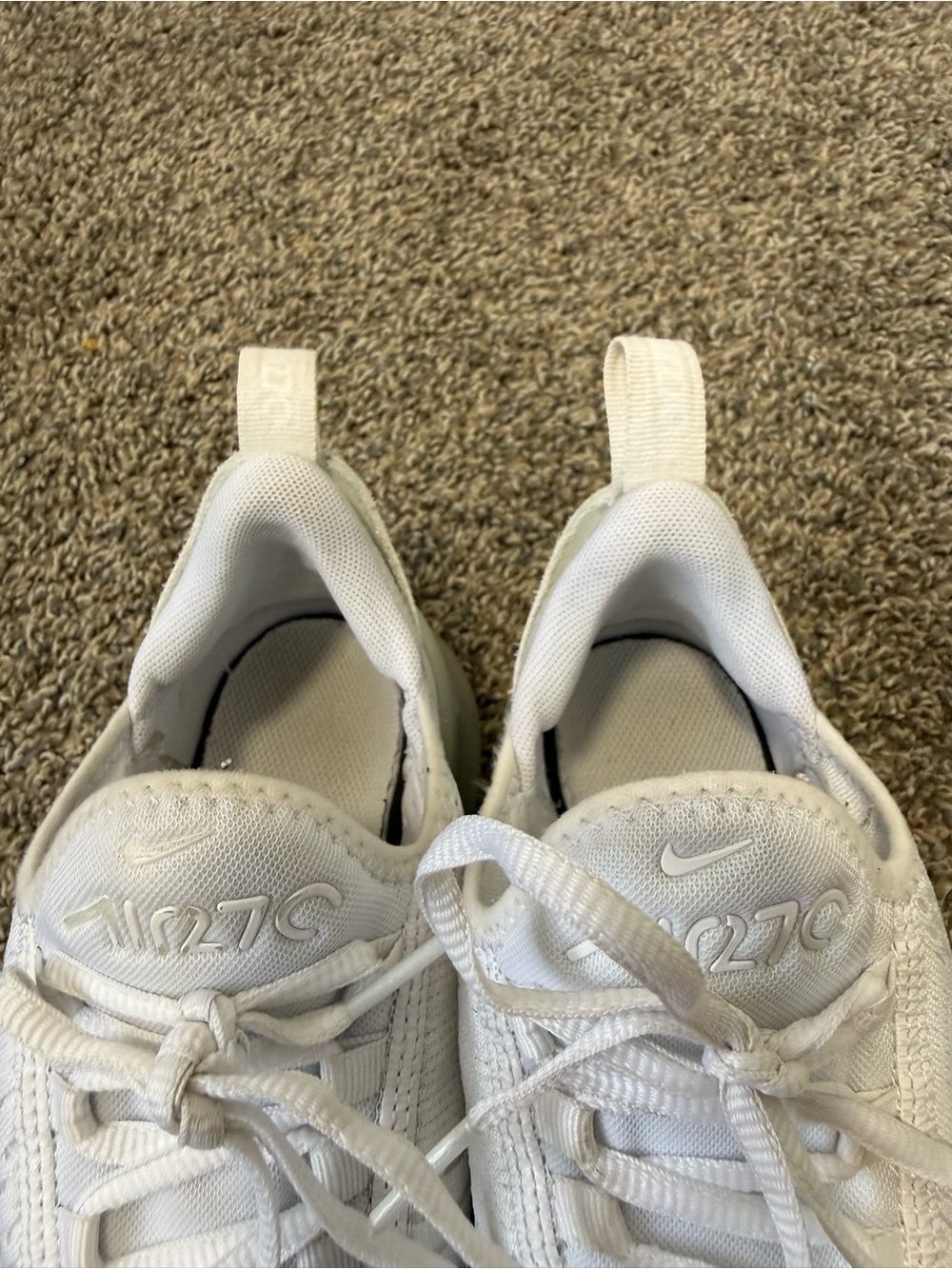 Nike Air Max 270 Triple White Sneakers - Picture 5 of 7